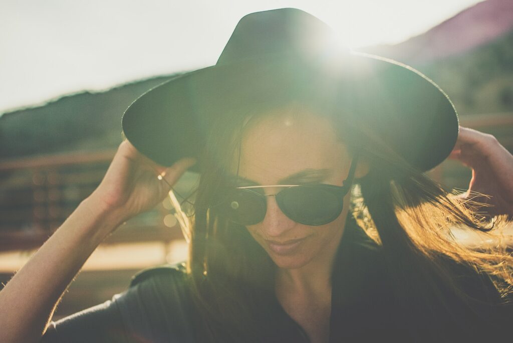 Sunscreen, a wide-brimmed hat and sunglasses ready for a day outdoors