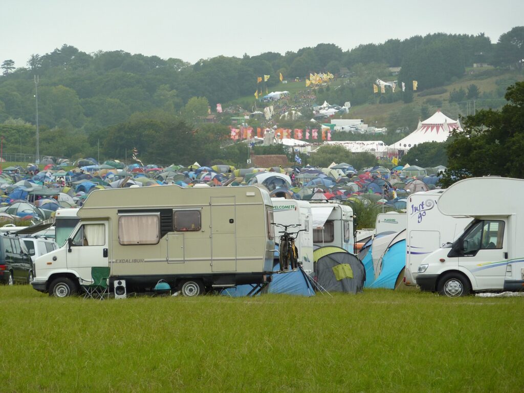 Campsite section at Bestival 2010, a multi-day music festival