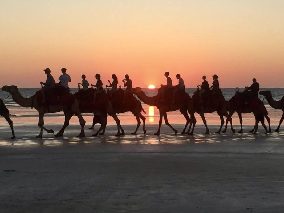 Cable Beach at sunset, where Shinju Matsuri's long table dinner is held